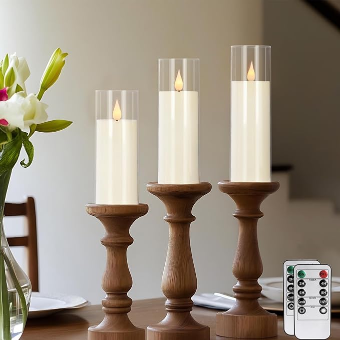 24-Pack A-Series Acrylic LED Flameless Candles with Remote Control,Outdoor Indoor - Perfect for Home Decor,Christmas, Parties, and Special Occasions