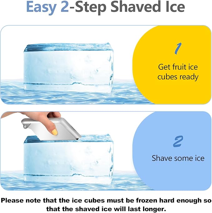 ARC USA, BQ35 2 PCS Hand Ice Shaver with Adjustable Blade, Stainless Steel Ice Machine, Ice Shavers for Snow Cones and juice, Mexican Ice Maker